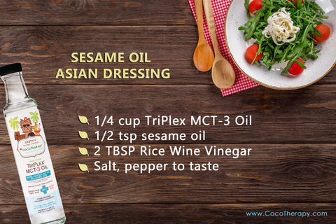 MCT Oil salad dressing recipe | sesame oil asian dressing recipe