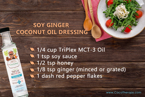 MCT Oil salad dressing recipe | soy ginger dressing recipe