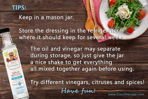 MCT Oil salad dressing recipe | tips for dressing recipe