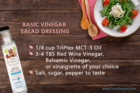 MCT Oil salad dressing recipe | basic vinegar salad dressing recipe