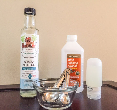 Coconut oil sanitizer