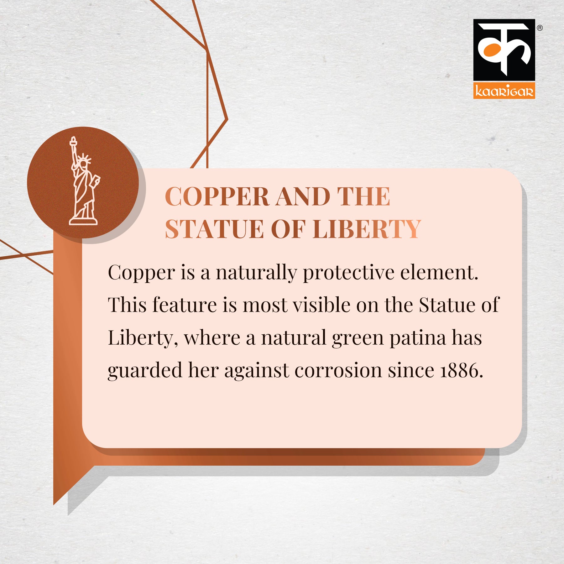 copper in statue of liberty