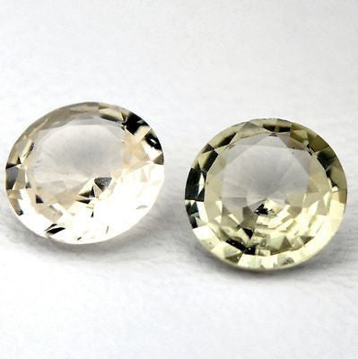 0.64ct Certified Natural White Sapphire Pair