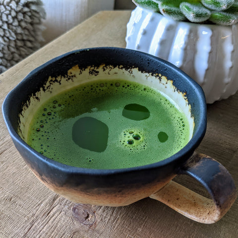 Mug of green matcha