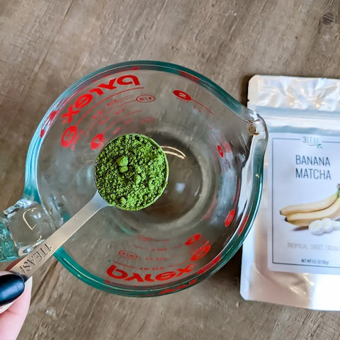 matcha powder being measured