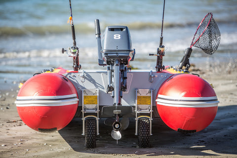 Rounded pontoon ends on True Kit Inflatable