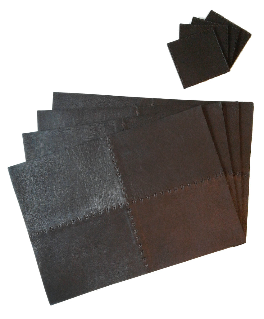 Leather Placemats Coasters Set Of 4 Shop 99 Swift Decor