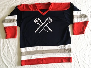 The X Hockey Jersey featuring The Bronx Brand logo in white