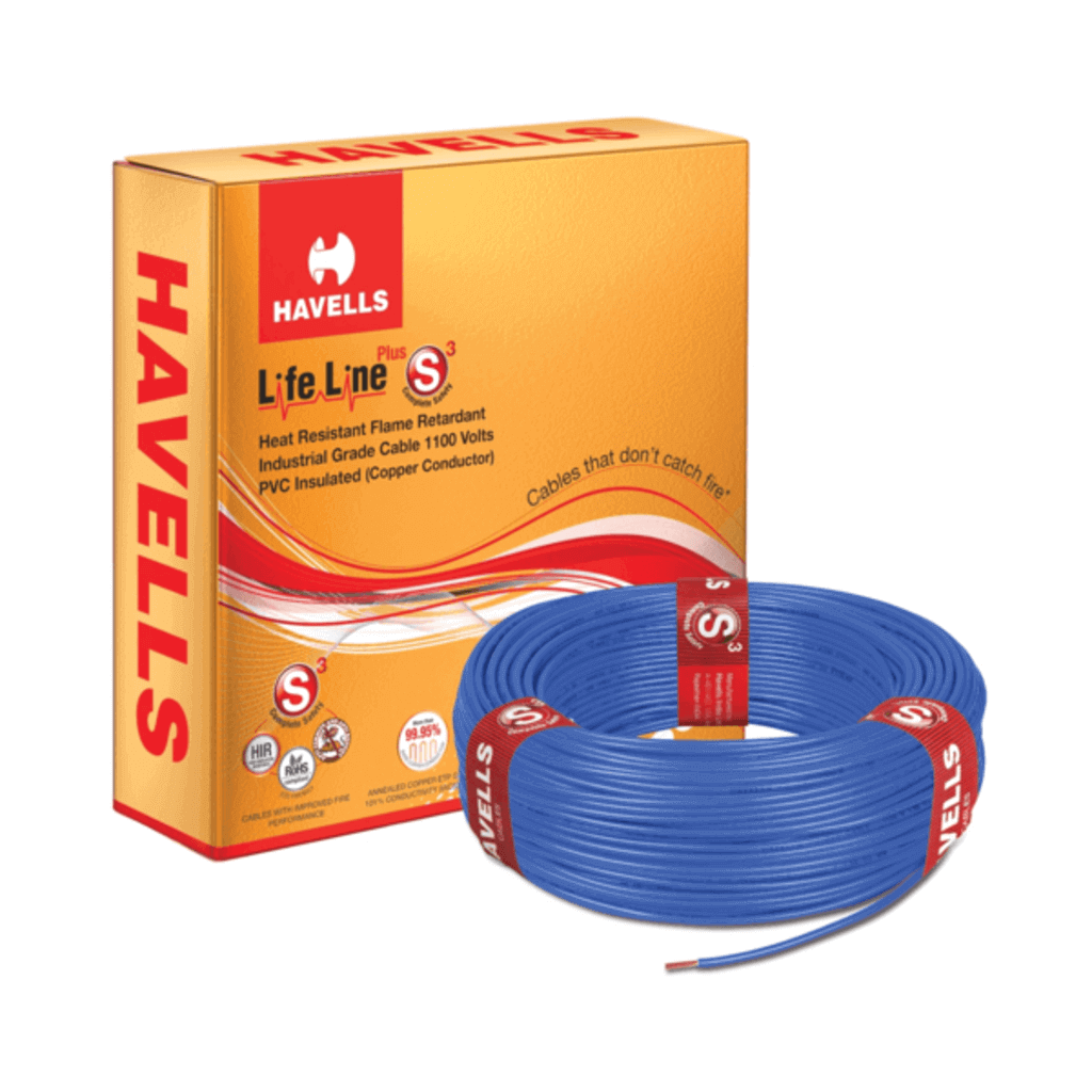 Buy Havells Life Line Plus S3 Single Core Heat Resistant Flame Retardant Pvc Insulated Industrial Cables 90 Meters Online At Bestomart