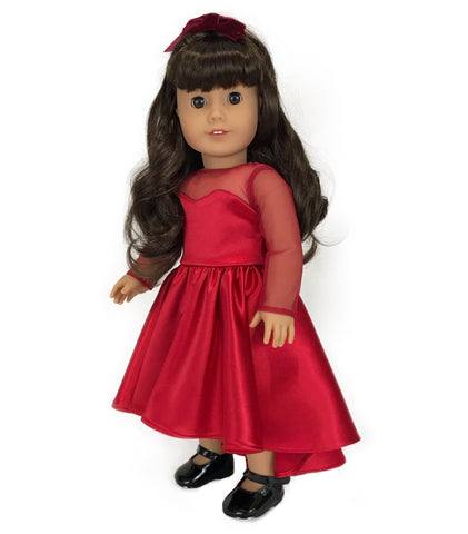 american girl doll red dress