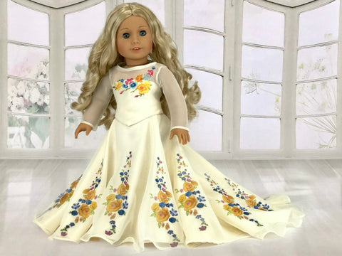 wedding dress for american girl doll