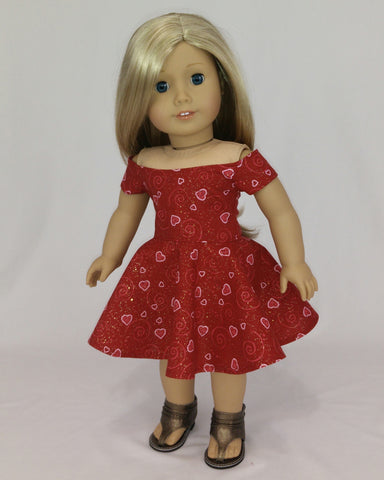 american girl doll red dress
