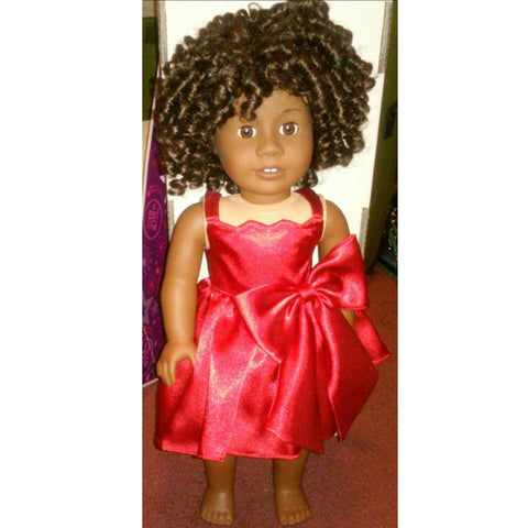 doll with red dress