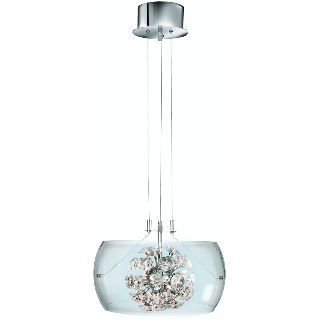 Clearance Searchlight 3809 9cc Safia Glass Drum Pendant Ceiling Light