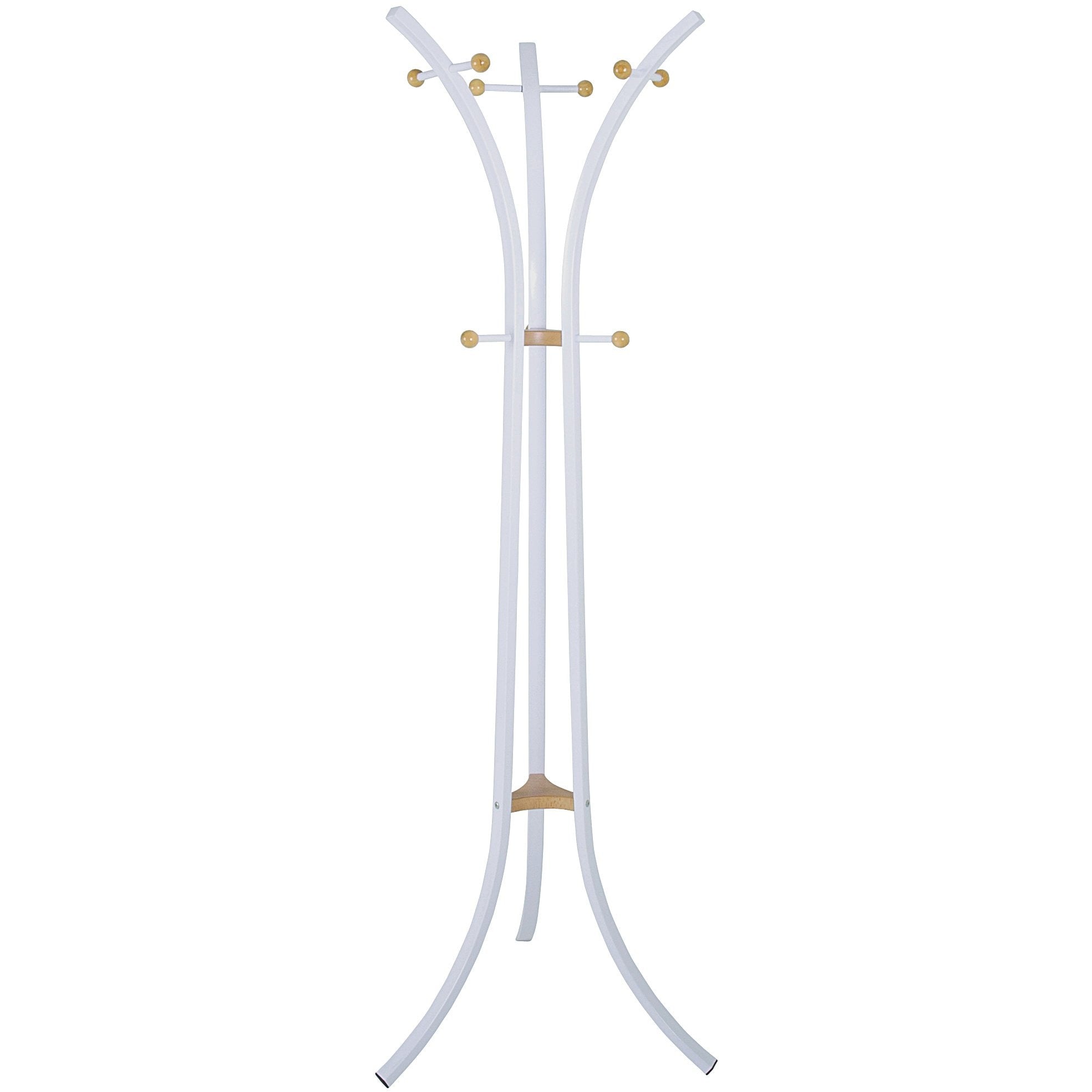 white metal coat stand