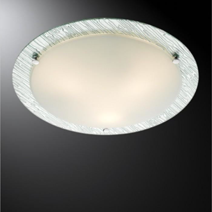 Searchlight Flush Fit Frosted Glass Ripple Edge Ceiling Light 6523