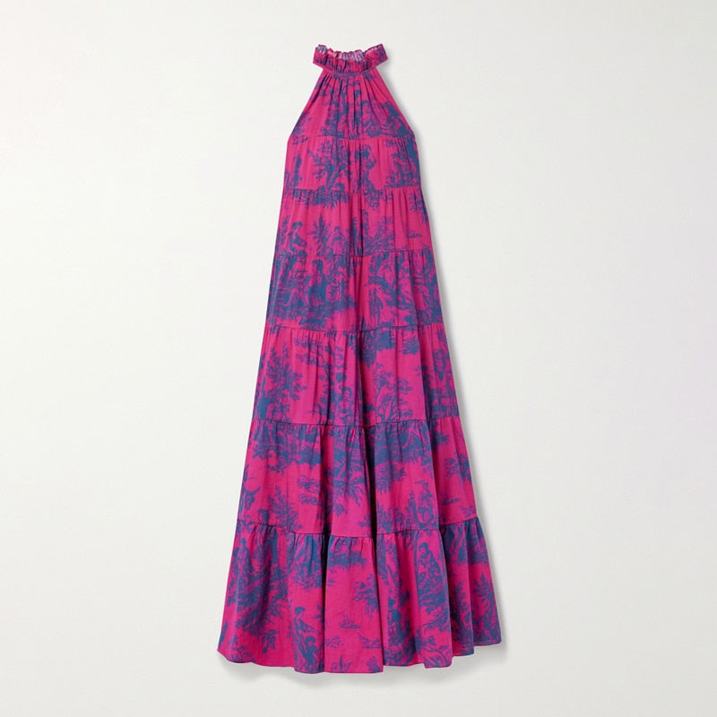 Bohemian Sleeveless Midi Dress for Effortless Style