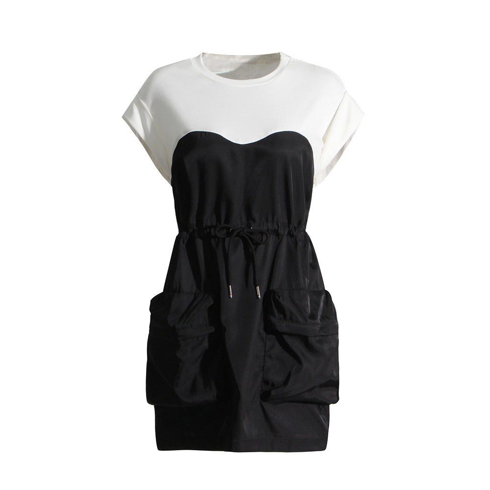 Stylish Colorblock Mini Dress for Women - Summer Fashion