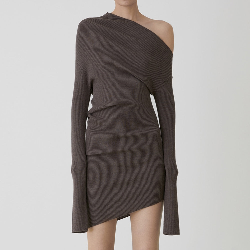 Chic High-Waist Slimming Pullover Dress for Women