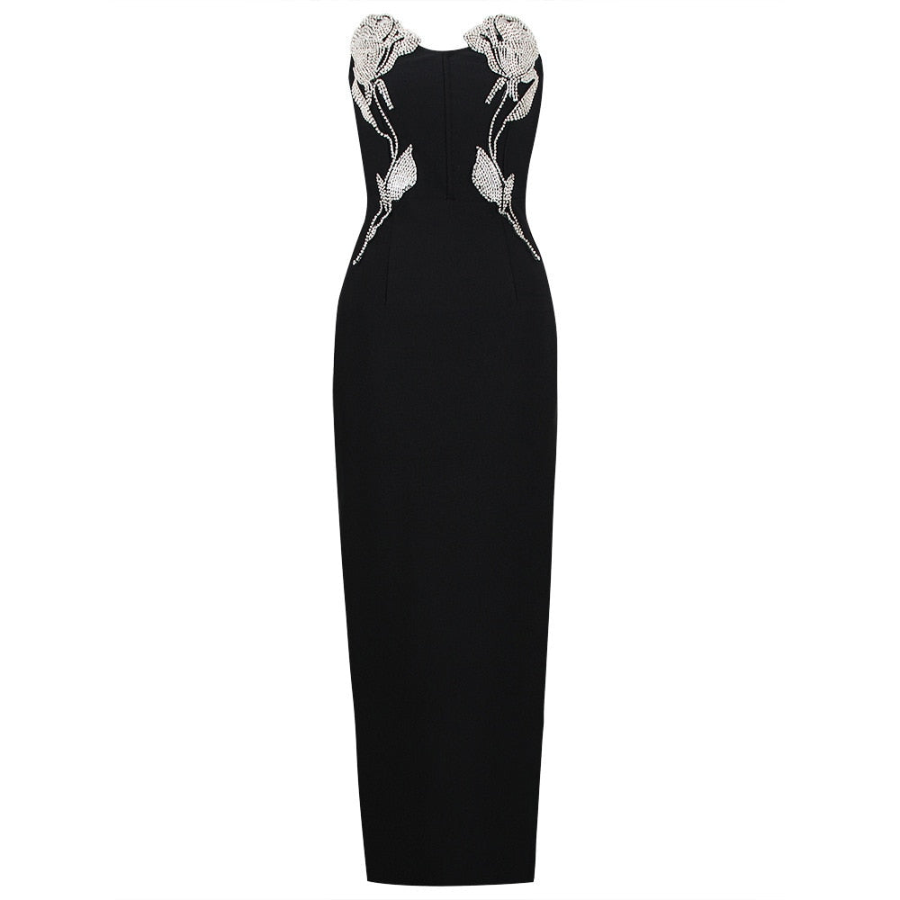 Elegant Strapless A-Line Bodycon Dress for Women
