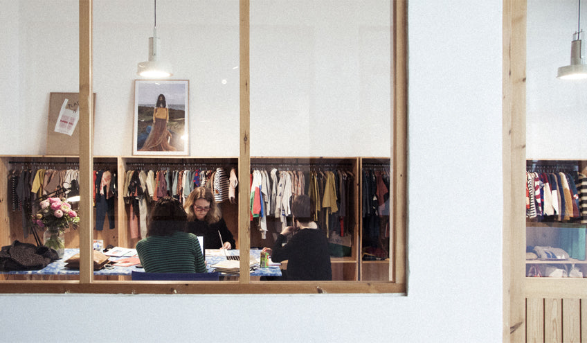 Behind the scenes look at the Bobo Choses’ workspace.