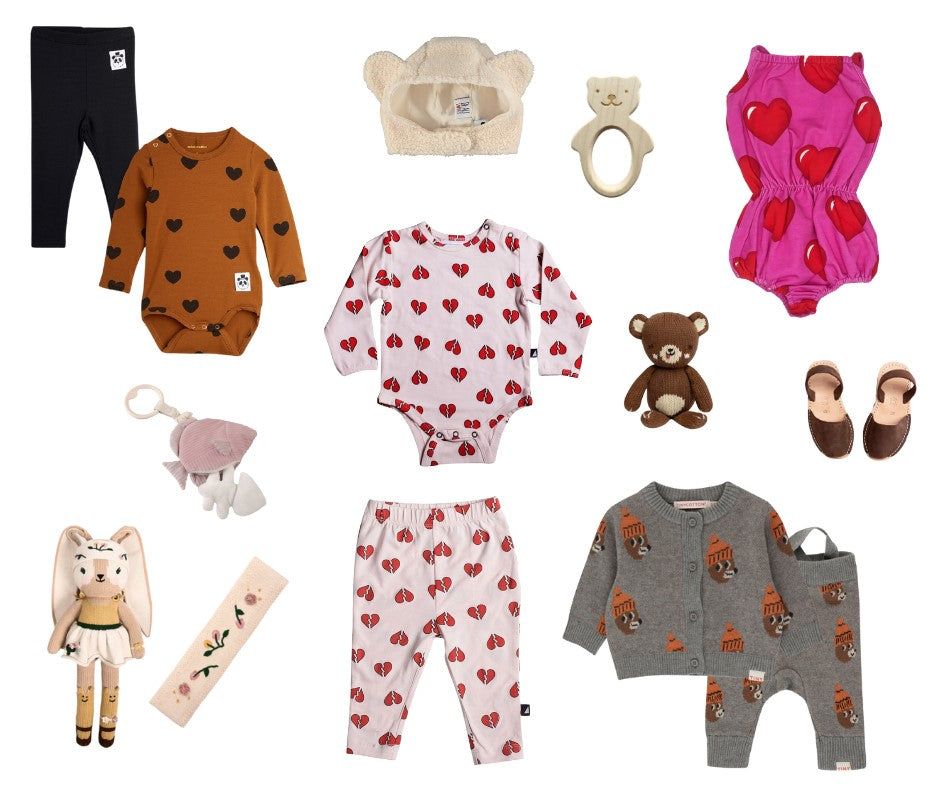 Baby & Toddler Heart and Bear Valentine's Day Outfits at Design Life Kids