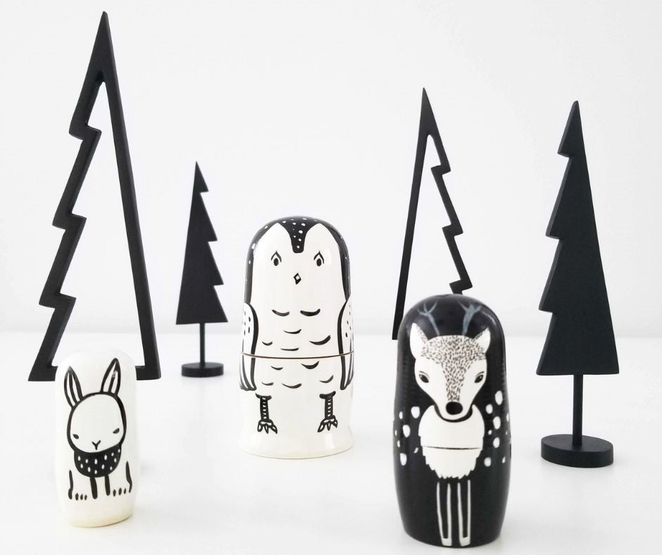 Ferm Living Winterland Brass Trees at Design Life Kids