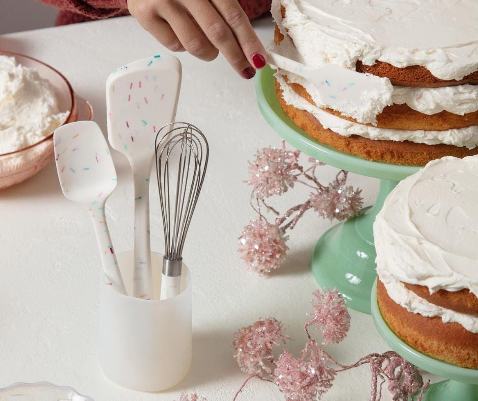 GIR Sprinkles Mini Kitchen Tool Set being used to frost cakes at Design Life Kids