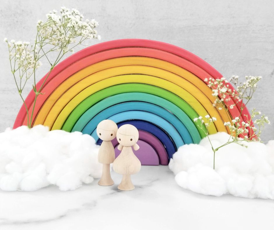 Kinderfeets Rainbow Wooden Arches Set at Design Life Kids