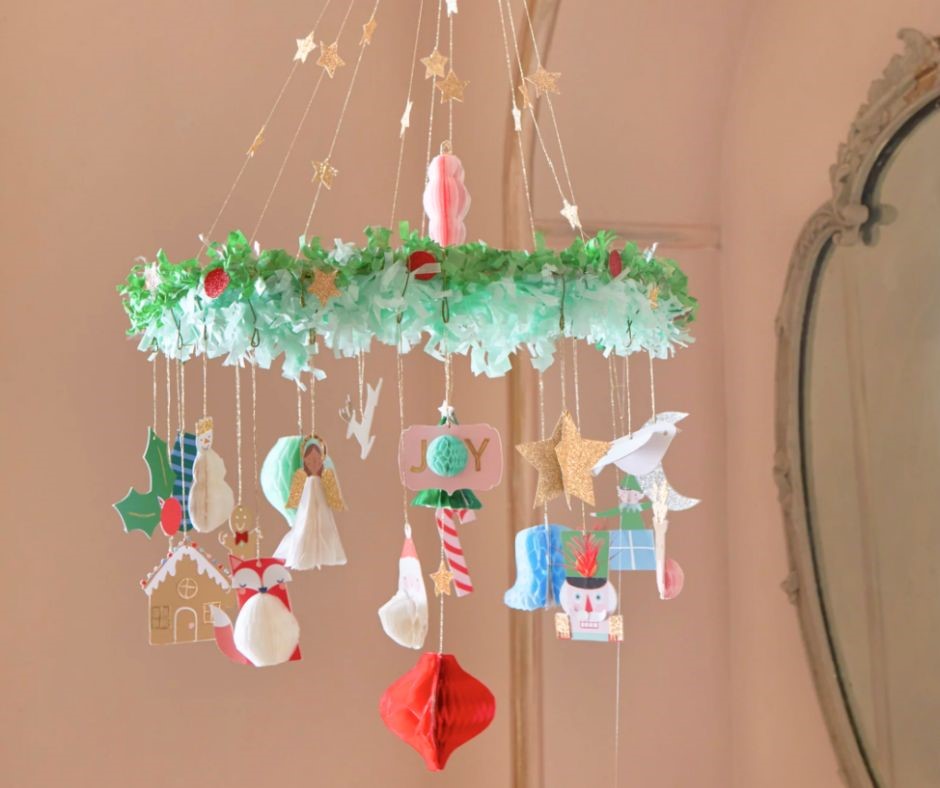 Meri Meri Christmas Honeycomb Chandelier at Design Life Kids