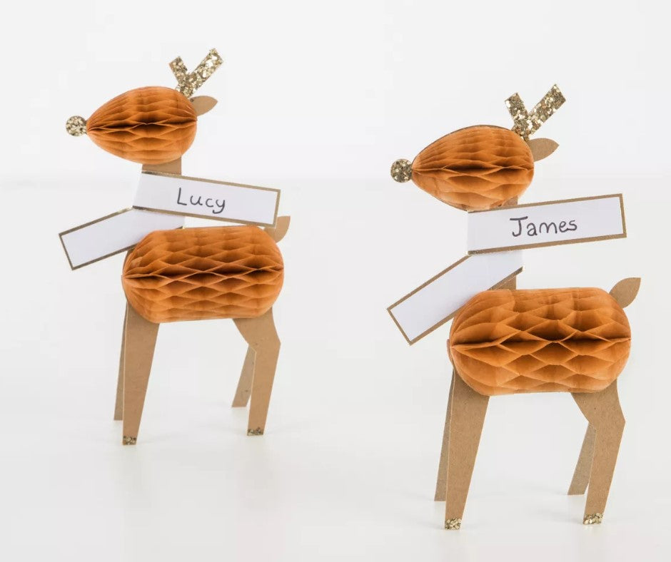 Meri Meri Honeycomb Reindeer Place Cards at Design Life Kids