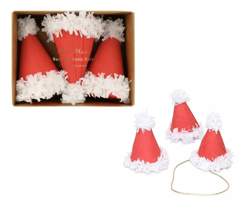 Meri Meri Surprise Santa Hats at Design Life Kids
