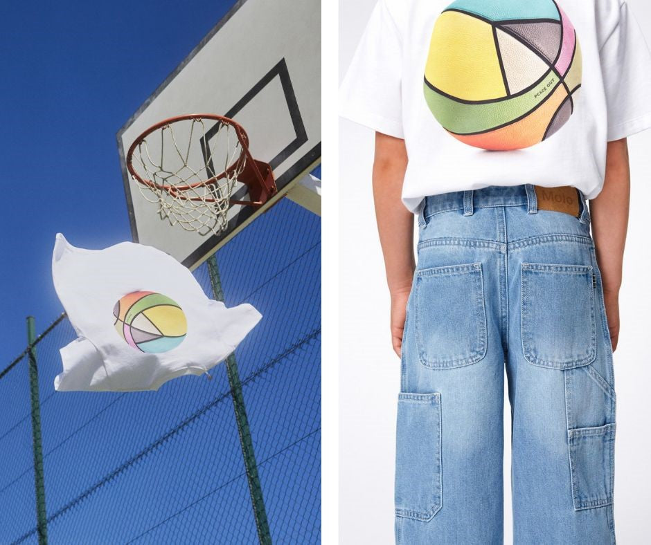 Molo Rodney Peace Basket T-Shirt at Design Life Kids