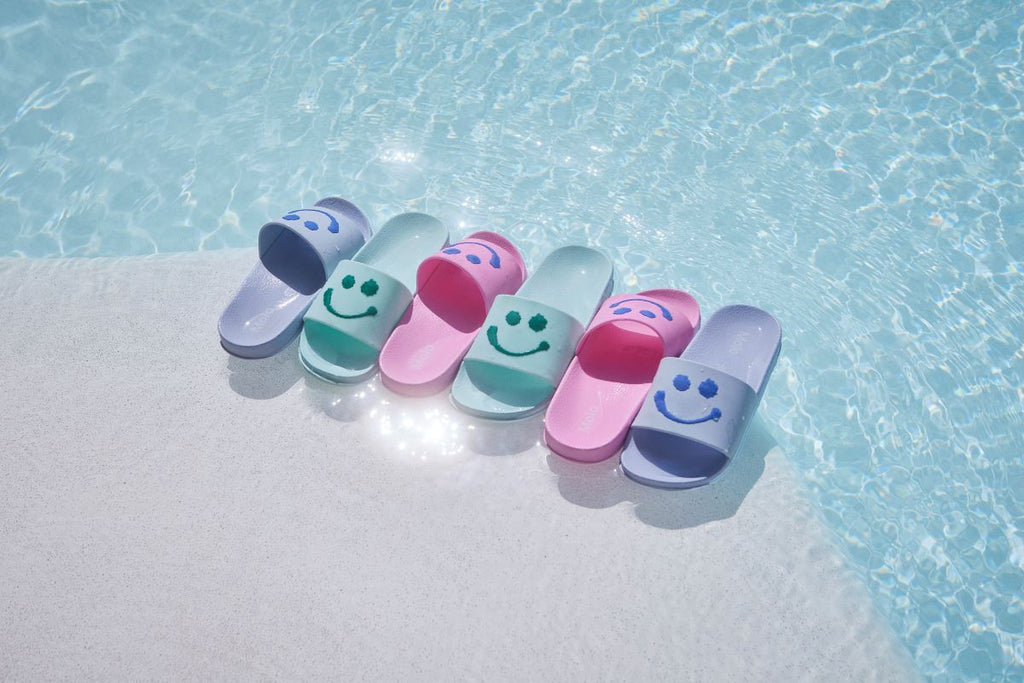 Molo SS24 Resort Collection Green Zhappy Meadow Smile Sandals at Design Life Kids