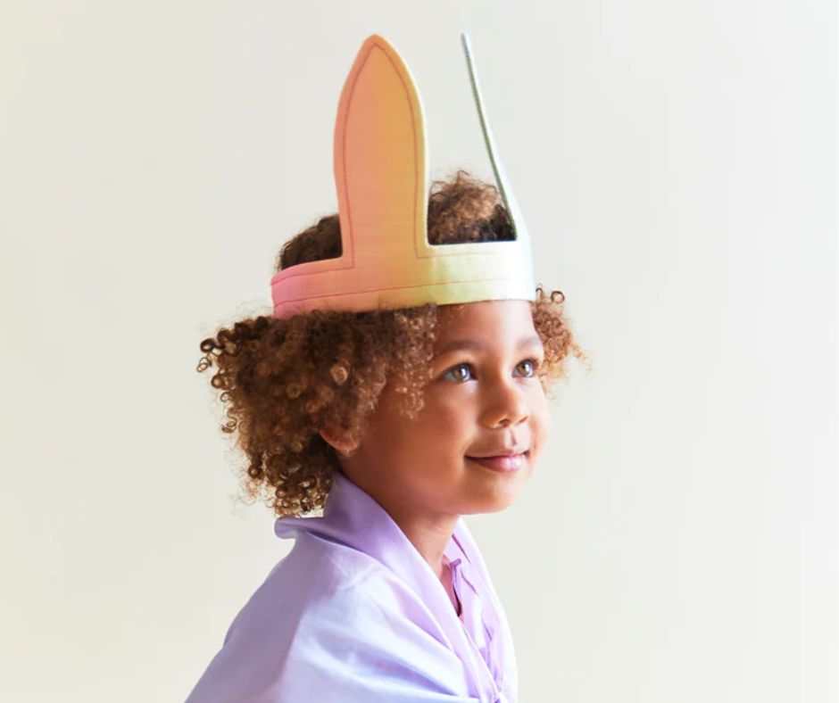 Sarah's Silks Rainbow Bunny Ears Crown at Design Life Kids