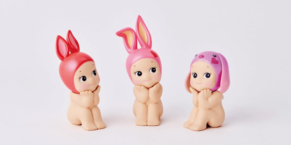 Sonny Angel Gifts of Love Series 2024 Love Red Rabbit, Love Pink Rabbit, Love Lop Ear Rabbit Dolls at Design Life Kids