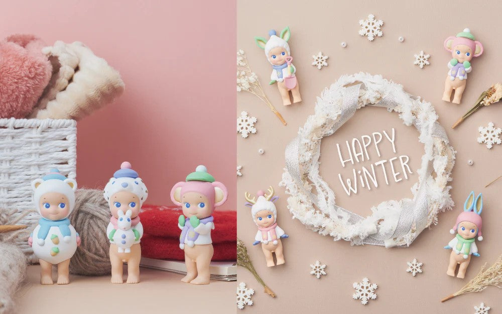 Sonny Angel Winter Wonderland Series Arranged Festively at Design Life Kids