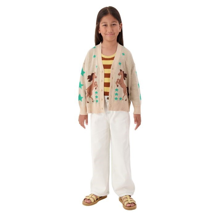 Tinycottons Horses Cardigan at Design Life Kids