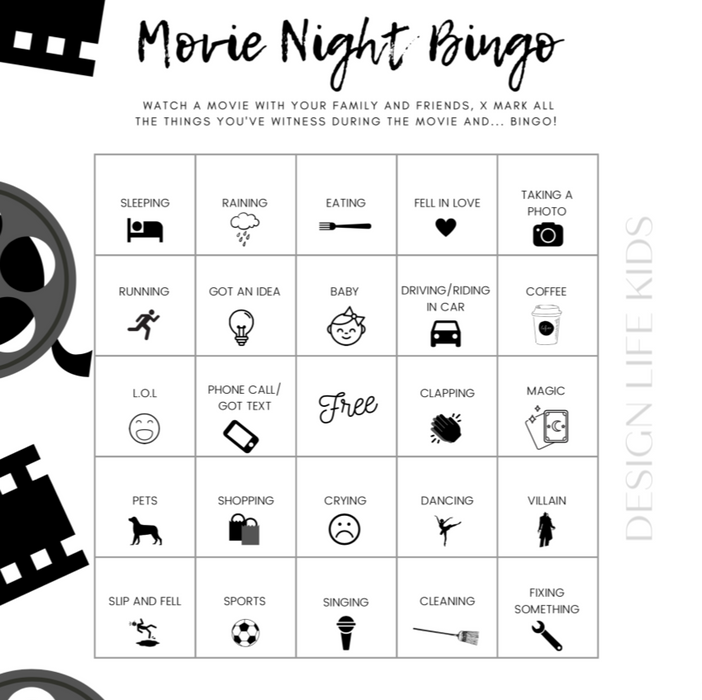 Free Printable Movie Night Bingo