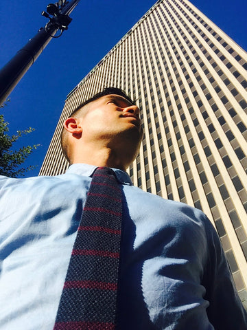 Sloane - Tips to Dress for the Job You Want - Shirt and Tie look in Downtown Cincinnati