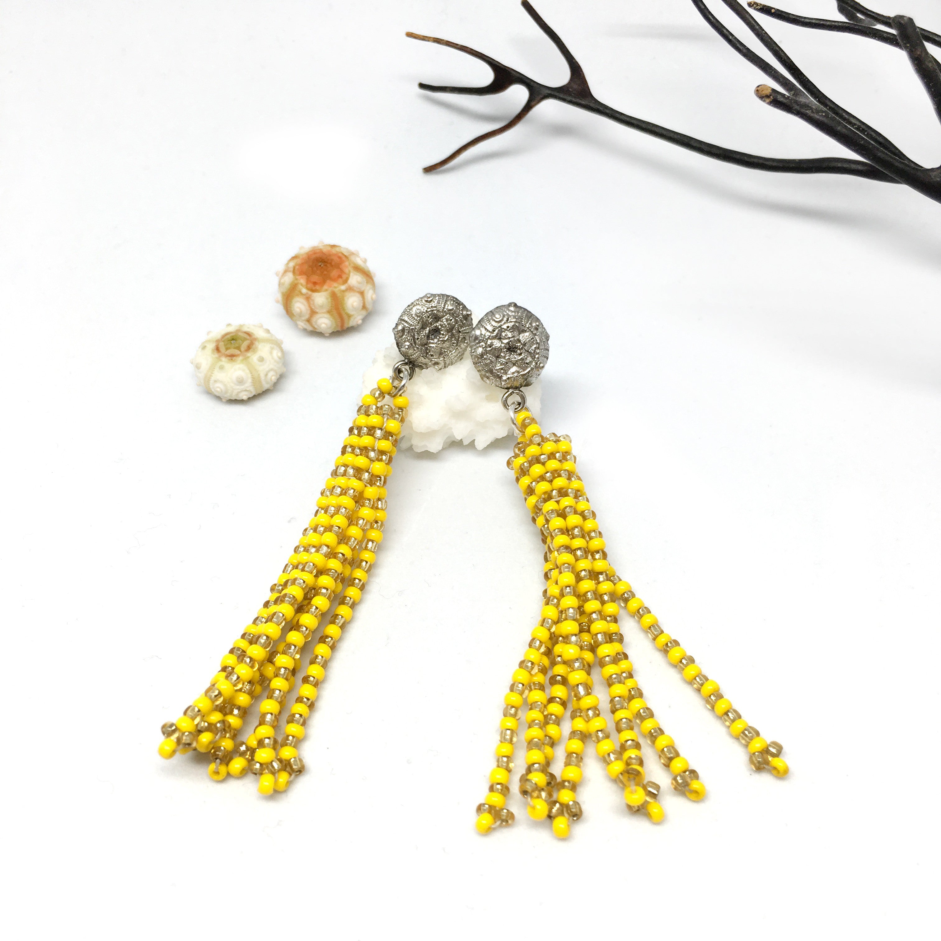 Urchin Tassel Earrings