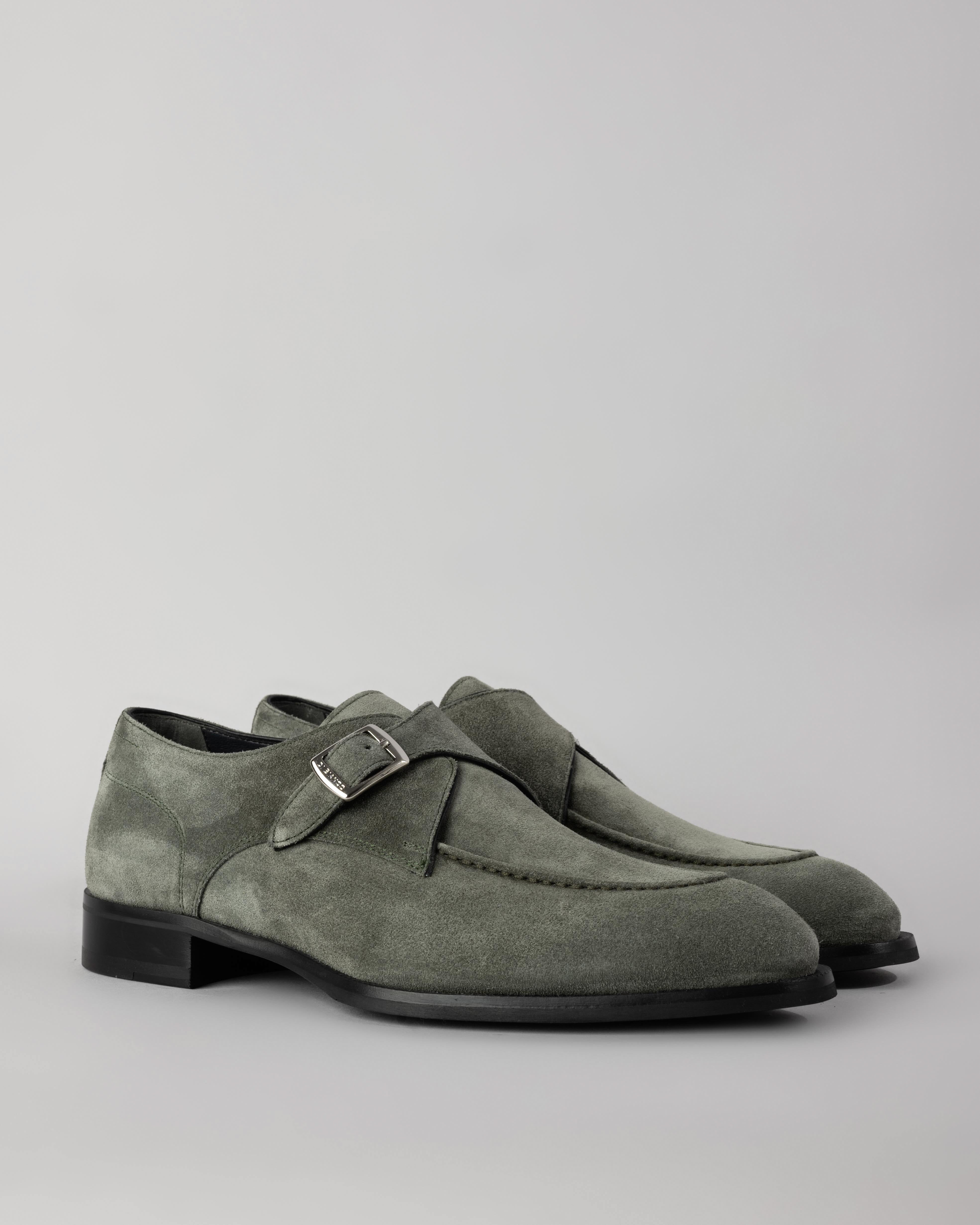 Parma Suede Monk Strap Shoe