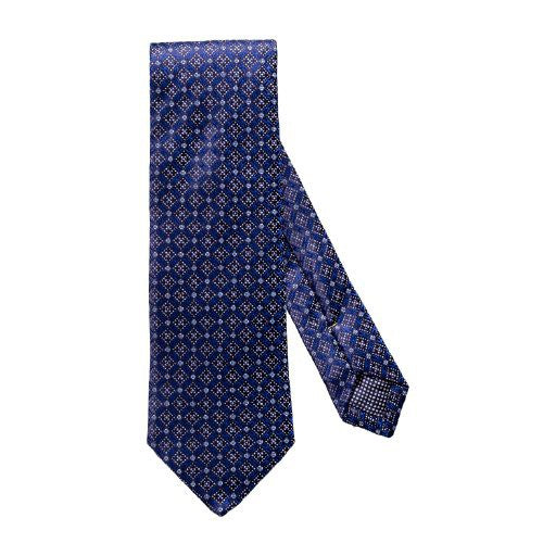 Diamond/Dot Print Silk Tie