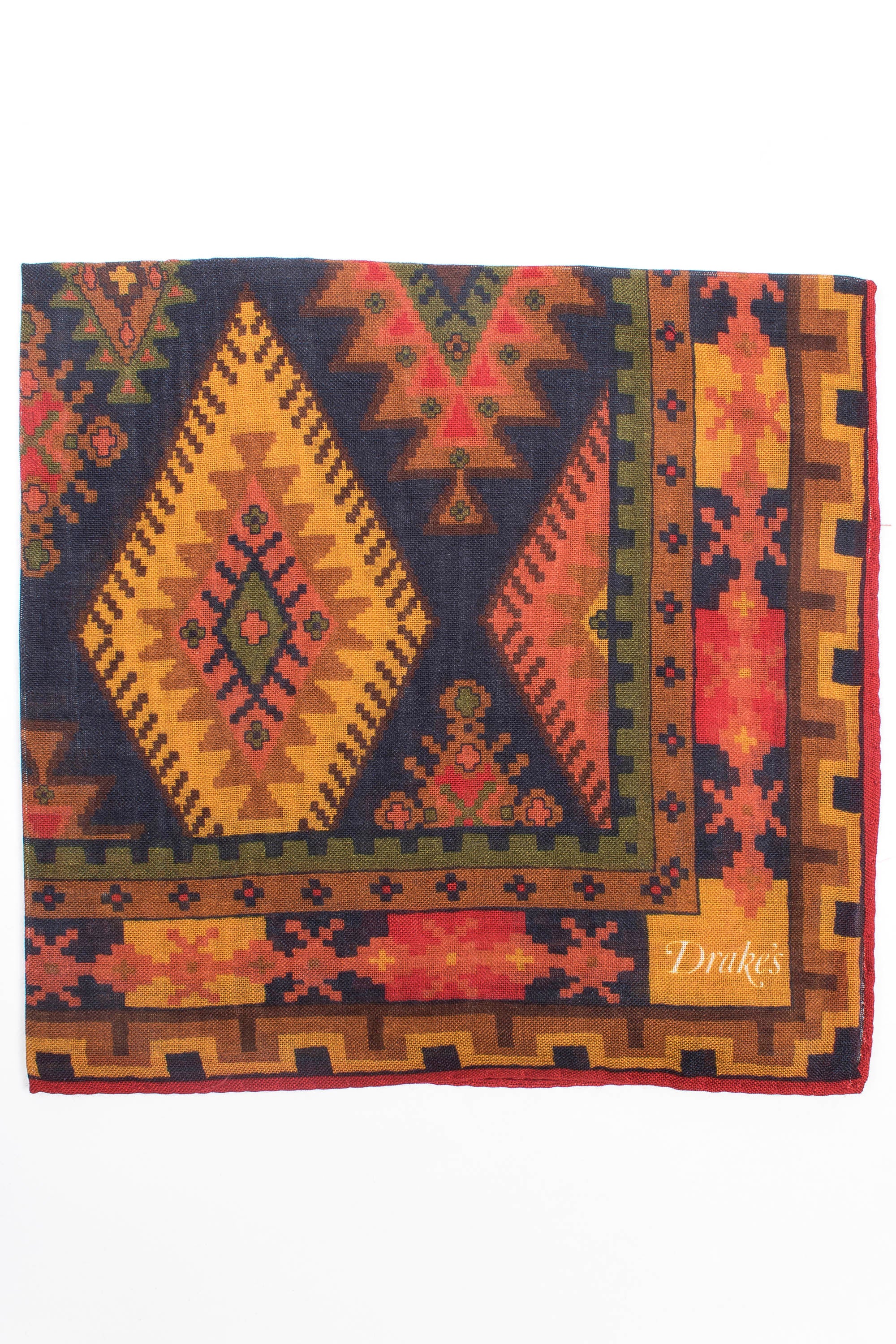 Kilim Print Pocket Square