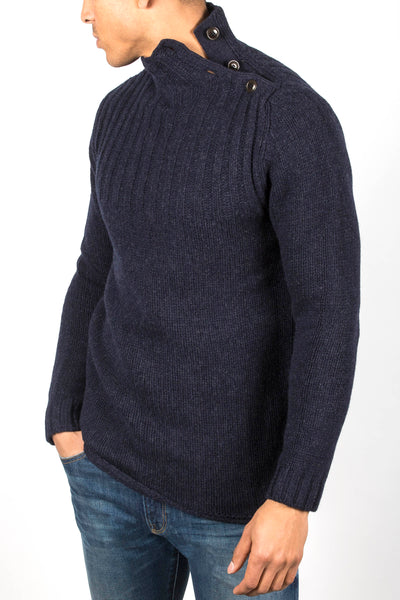 barbour thetford button neck sweater