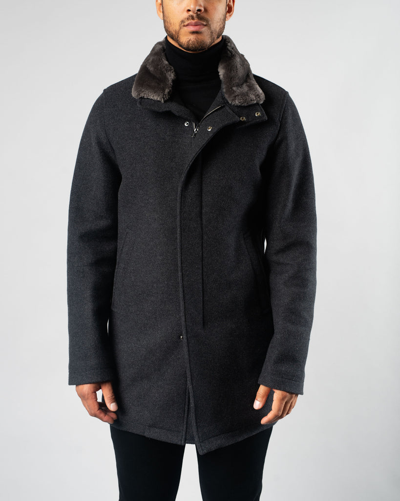 Herno fur store collar coat