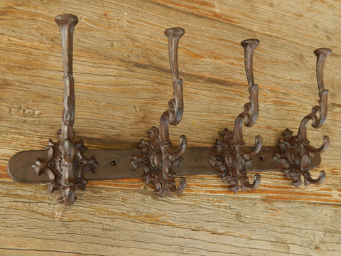 antique iron coat rack