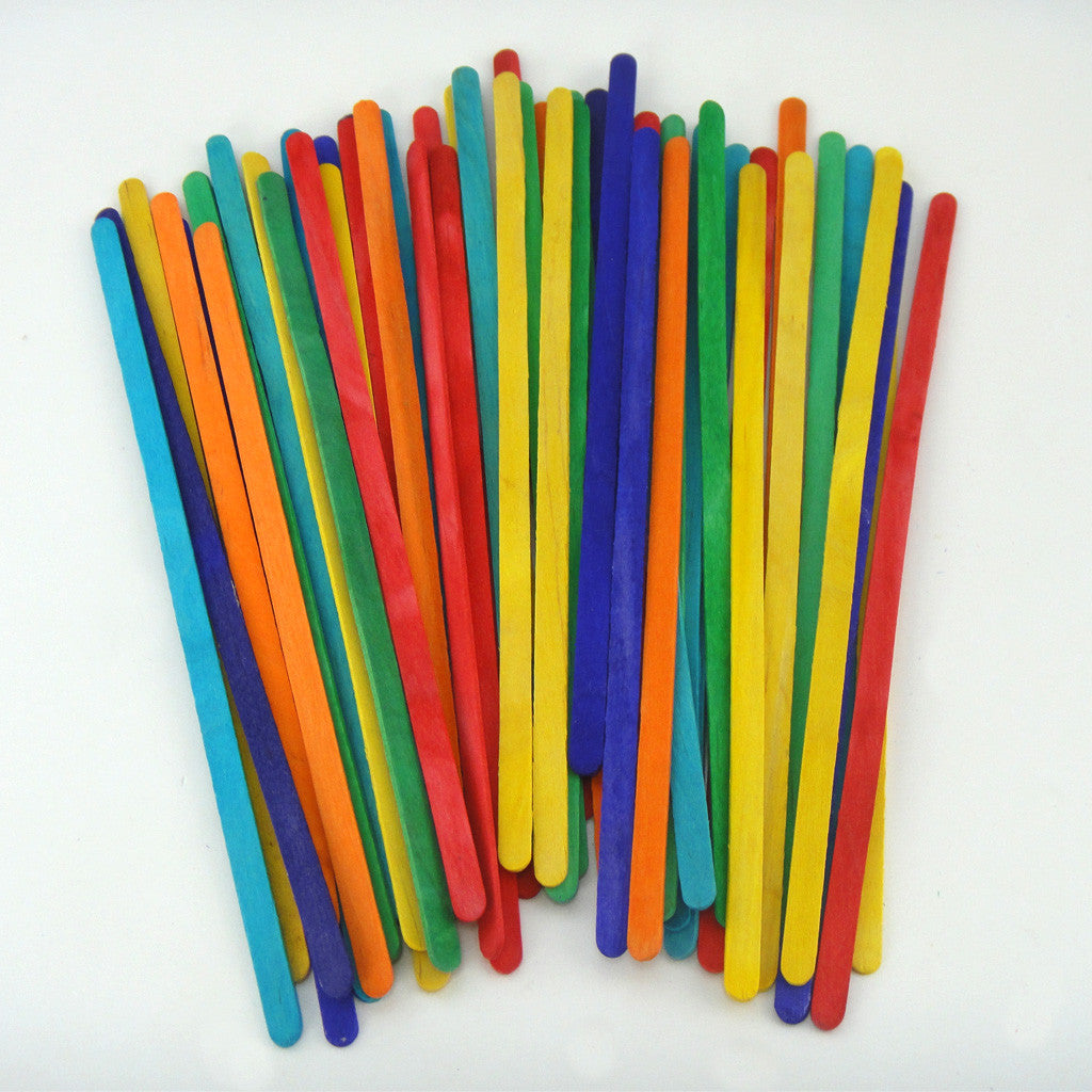 Coloured Ice  Cream  Sticks  Long Quill On