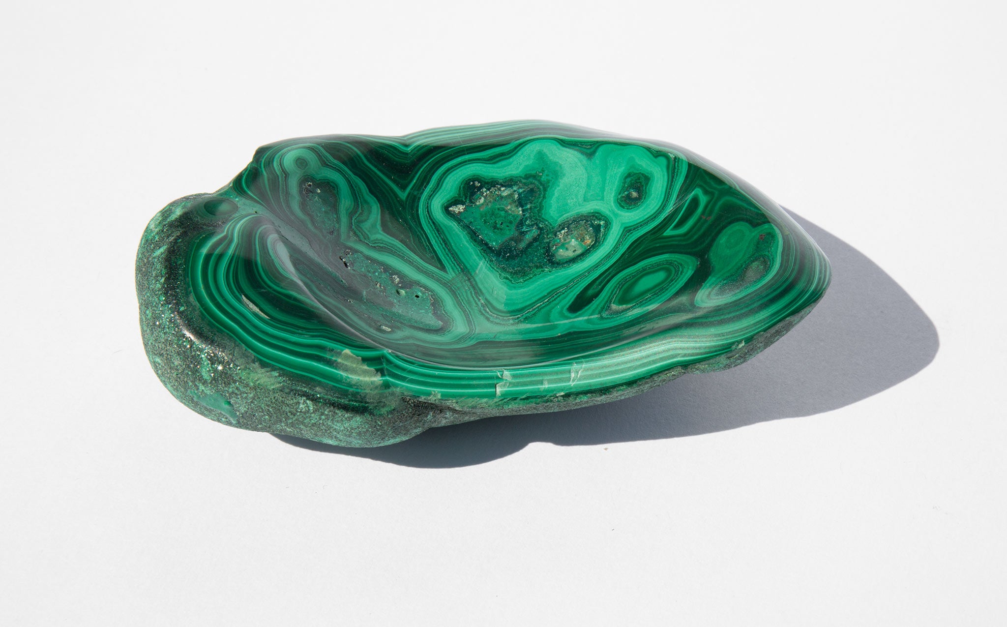 Polished Malachite Jewelry Dish | Kindred Black