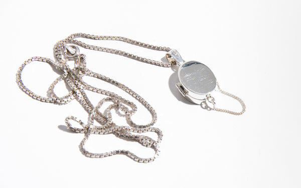 Rene Habie Oval Sterling Silver Locket Necklace | Kindred Black